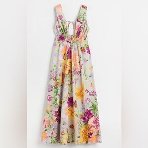 H&M LINEN BLEND MAXI FLORAL DRESS 🌺🌸🌼